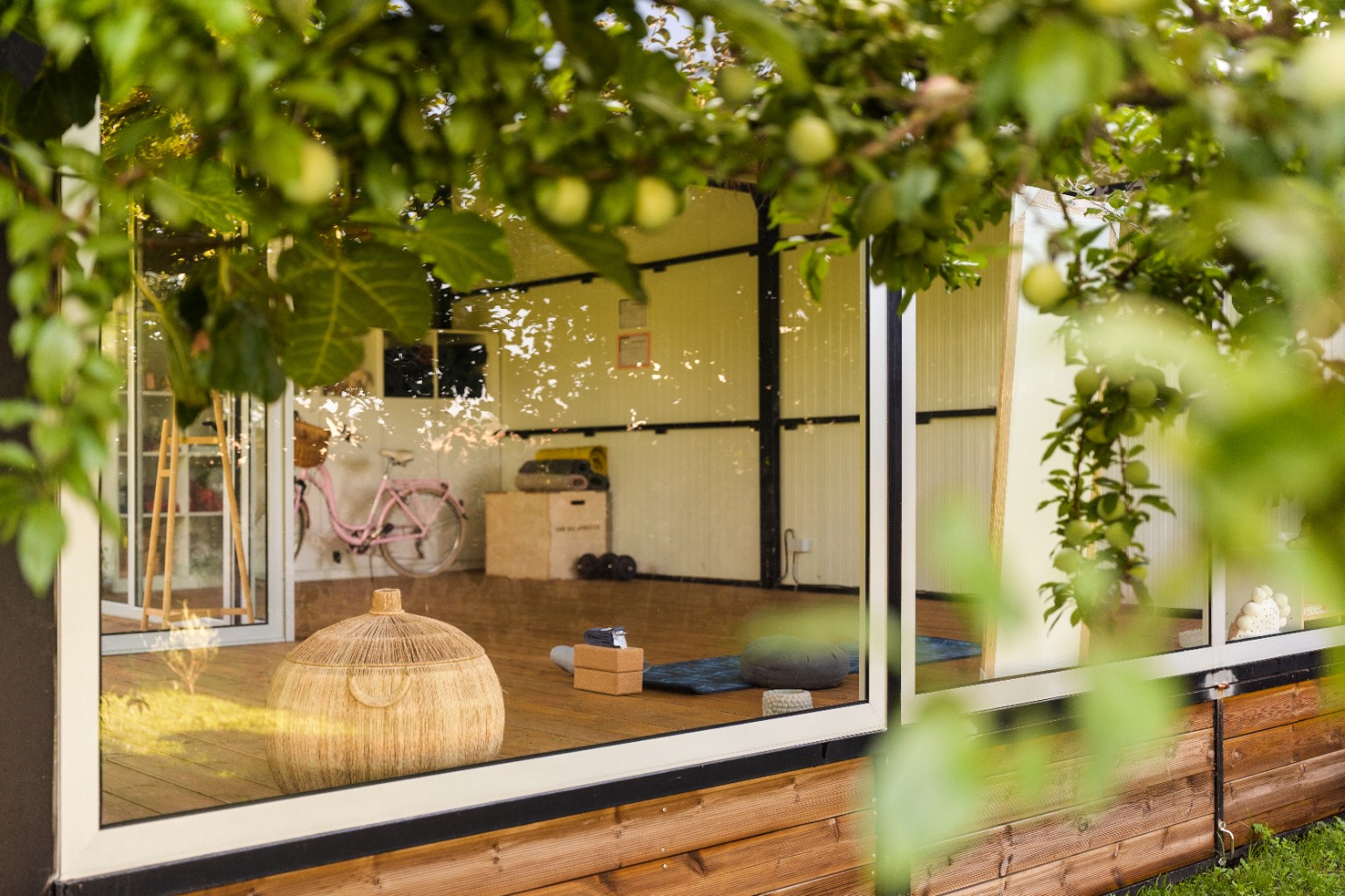 Yoga retreat studio with garden in hostel for sale near Porto Portugal